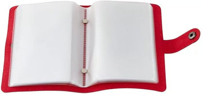 ✝️ Catholic Faux Leather Holy Card Holder – Pocket Prayer Card Organizer with Snap Closure