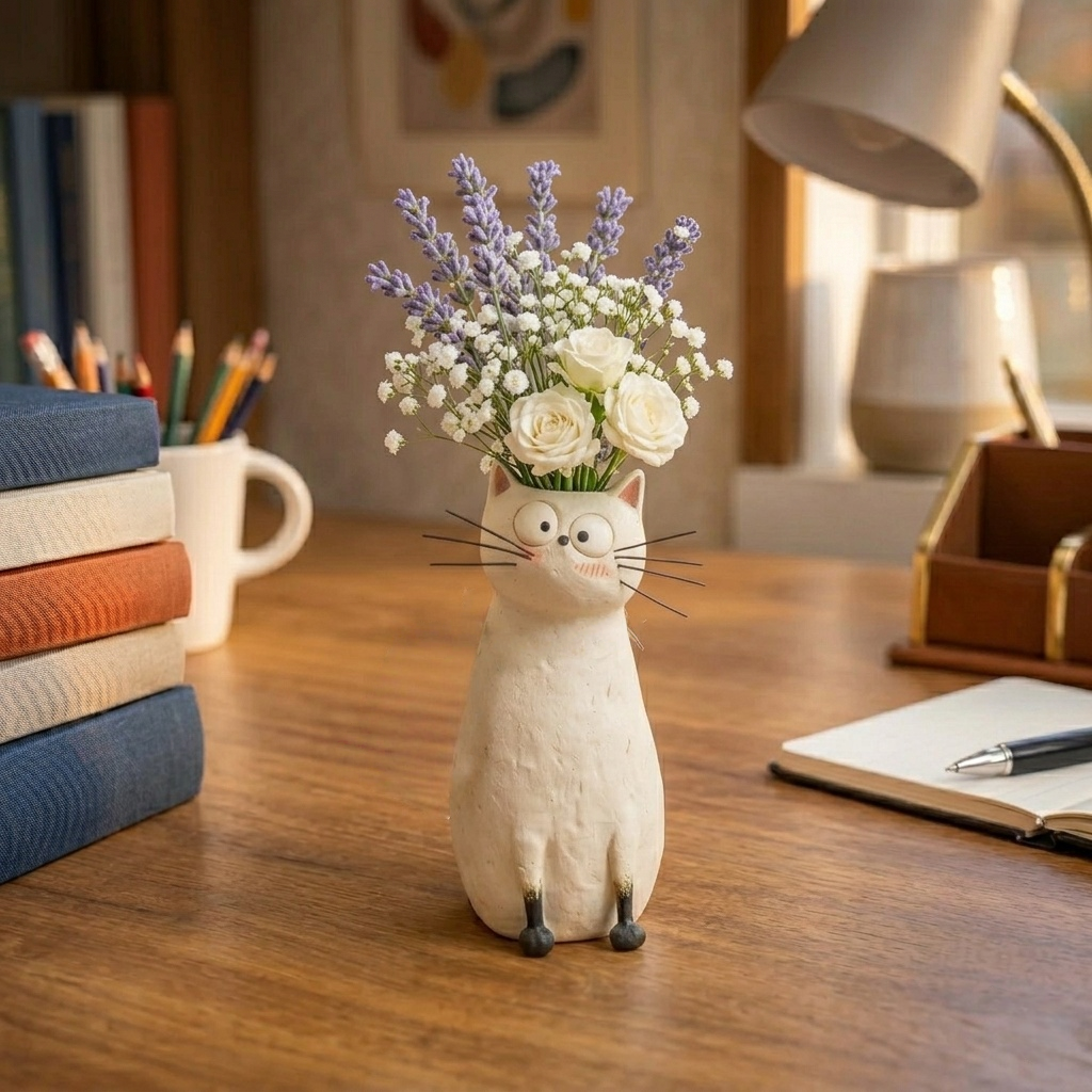 😻😻LAST DAY49% OFF -🔥 Handcrafted Mini Quirky Cat Vase
