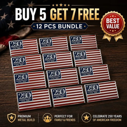 ⚡️Independence Day 50% OFF- ★250th Anniversary Metal Flag Emblem★