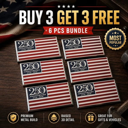 ⚡️Independence Day 50% OFF- ★250th Anniversary Metal Flag Emblem★