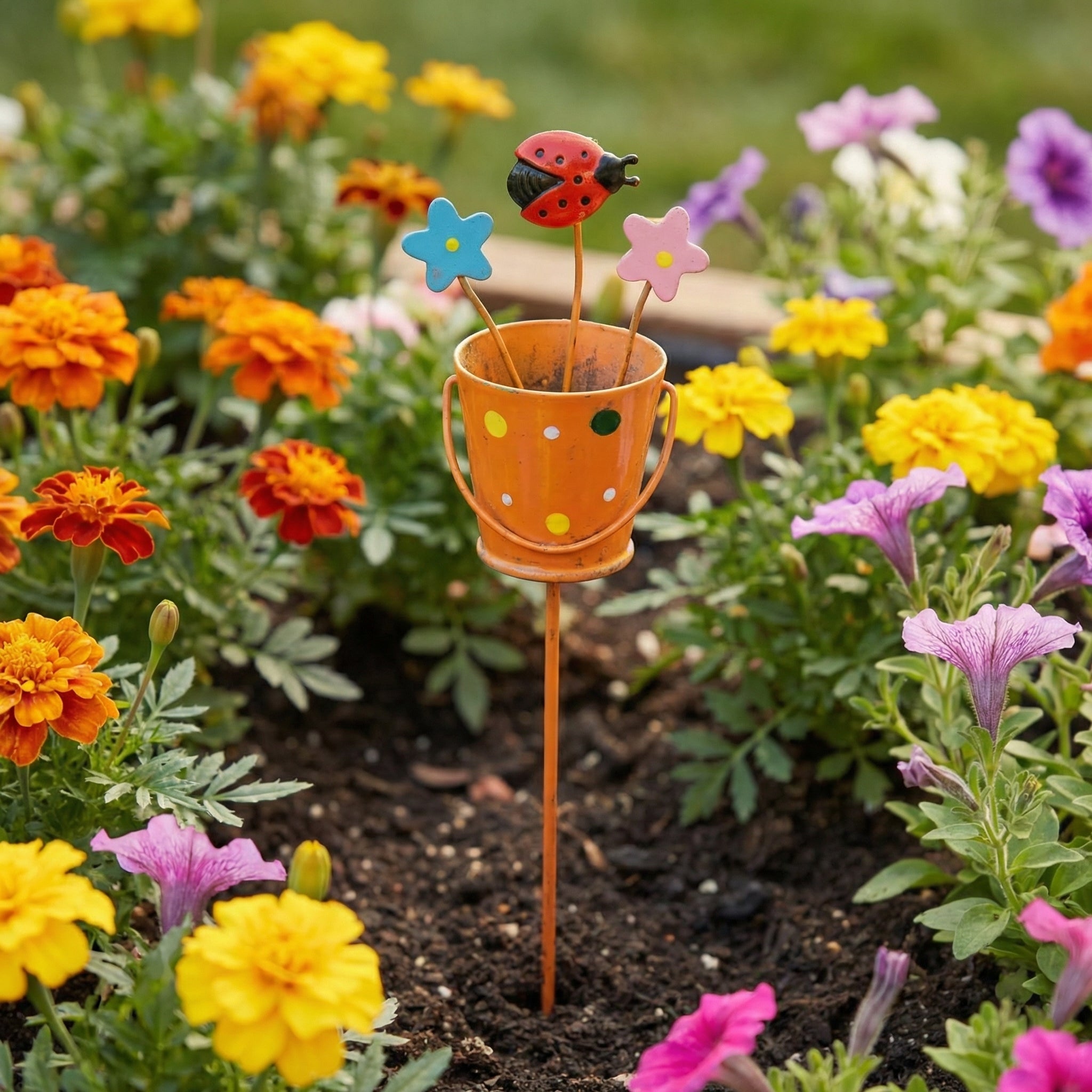 🔥Last Day 49% OFF-🌱Set of 3 Metal Flower Pot Garden Stakes