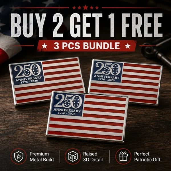 ⚡️Independence Day 50% OFF- ★250th Anniversary Metal Flag Emblem★