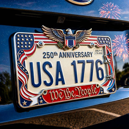 🦅🦅July 4th Gift Hot Sale--250th Anniversary Commemorative License Plate Frame