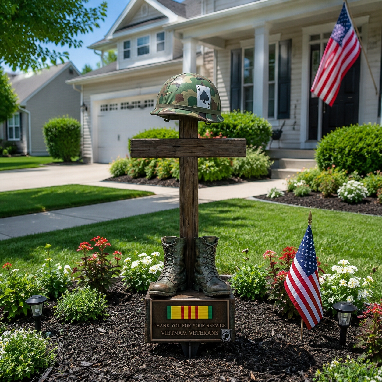 ✝️Last Day Promo: 50% OFF 🎖️-Vietnam Veteran Battlefield Cross Memorial Garden Stake