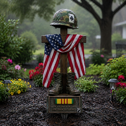 ✝️Last Day Promo: 50% OFF 🎖️-Vietnam Veteran Battlefield Cross Memorial Garden Stake