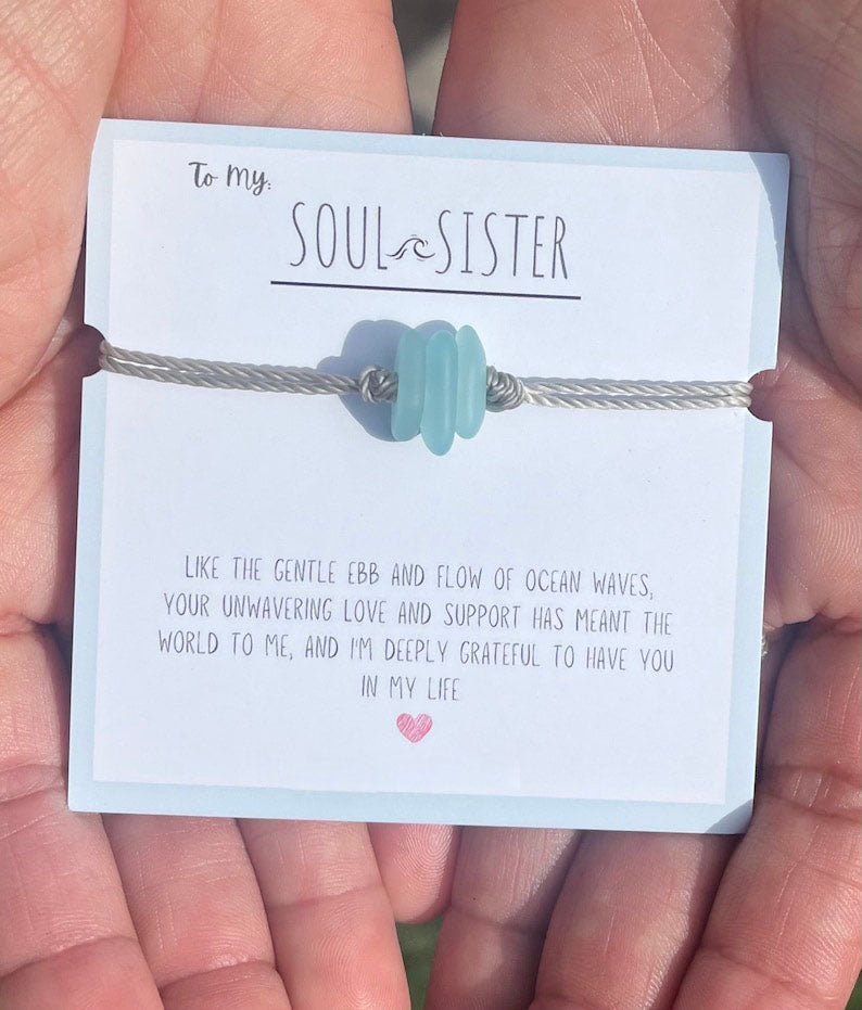 🔥 Black Friday--Soul Sister Sea Glass Bracelet