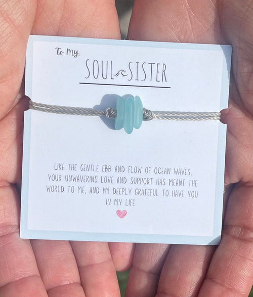 🔥 Black Friday--Soul Sister Sea Glass Bracelet