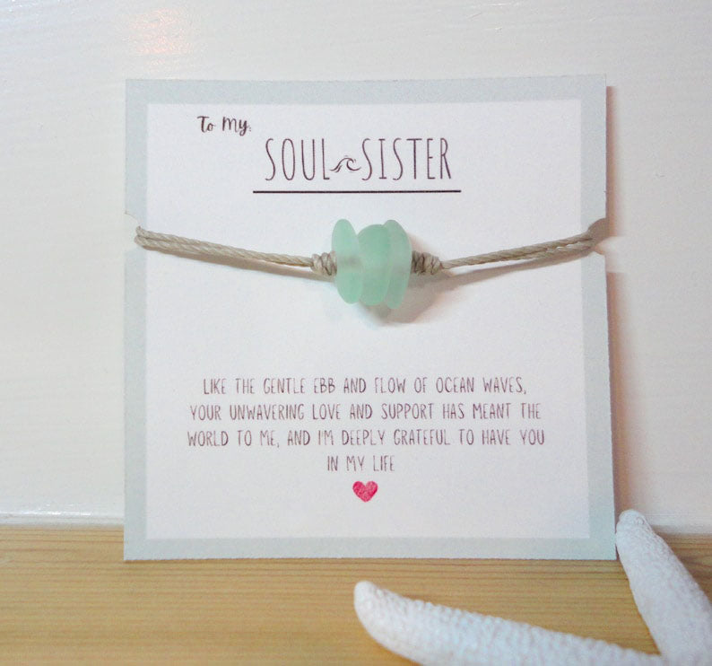 🔥 Black Friday--Soul Sister Sea Glass Bracelet