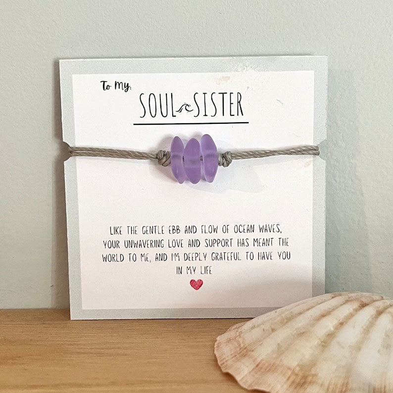 🔥 Black Friday--Soul Sister Sea Glass Bracelet