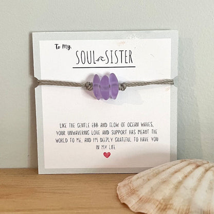 🔥 Black Friday--Soul Sister Sea Glass Bracelet
