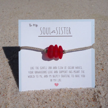 🔥 Black Friday--Soul Sister Sea Glass Bracelet