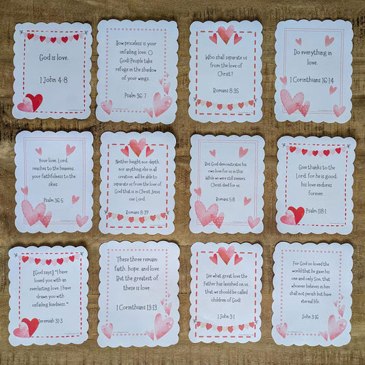 🔥🔥New Year--Christian Valentines Love Scripture Cards