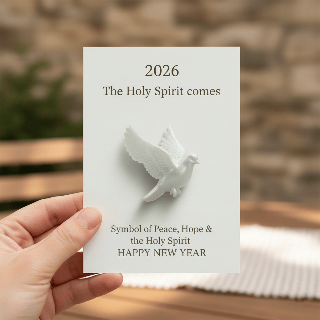 🔥🔥New Year--🍀🕊️Epiphany White Dove Sculpture - Symbol of the Holy Spirit & Divine Peace💞