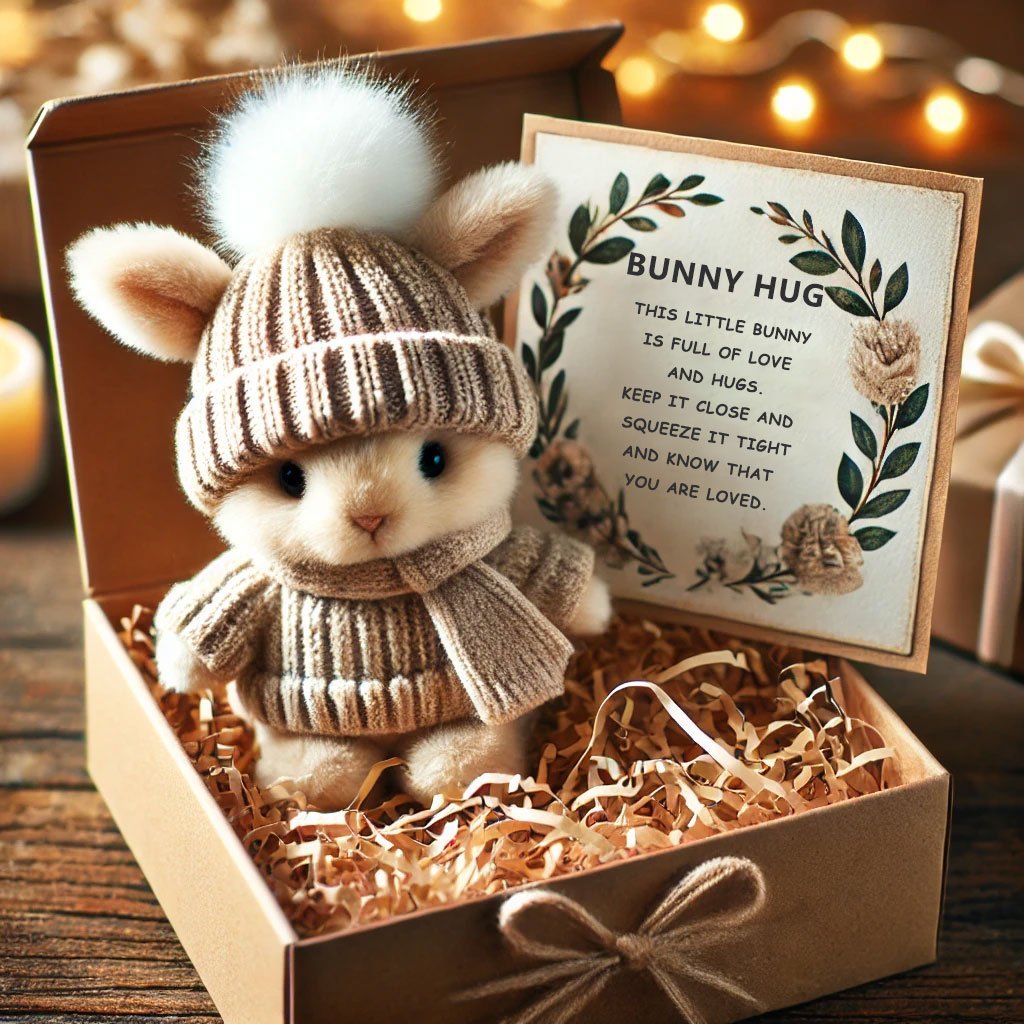 Handmade Mini Bunny Hug Cute Easter Gift🎁