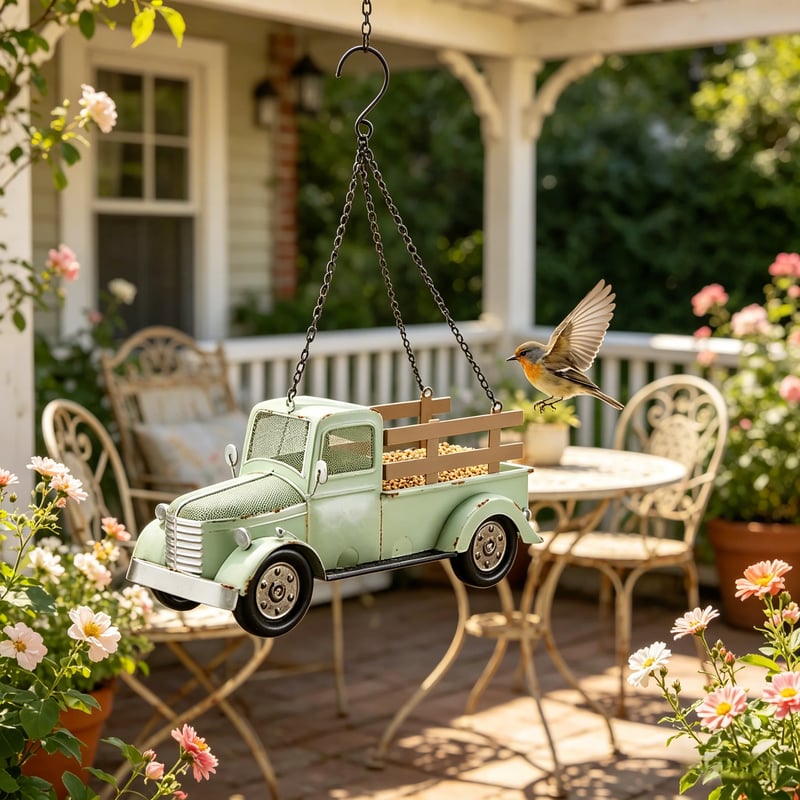🚛🐦 Vintage Truck Bird Feeder – Add a Touch of Nostalgia to Your Garden