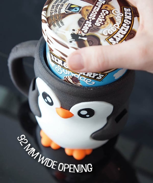 Cute Penguin Ice Cream Pint Holder