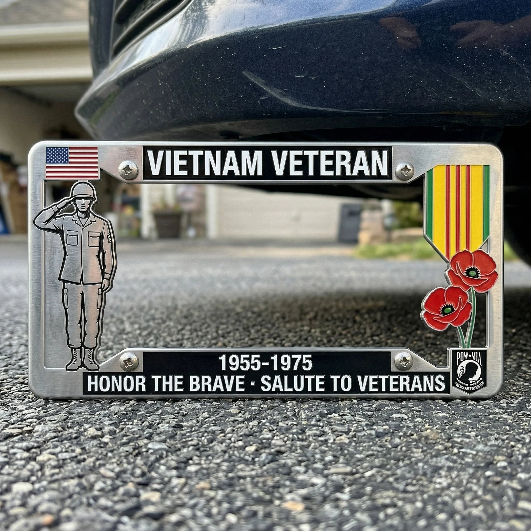 🚗🚗July 4th Gift Hot Sale--Vietnam Veteran Tribute License Plate Frame | Perfect for Front & Rear Use