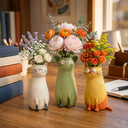 😻😻LAST DAY49% OFF -🔥 Handcrafted Mini Quirky Cat Vase