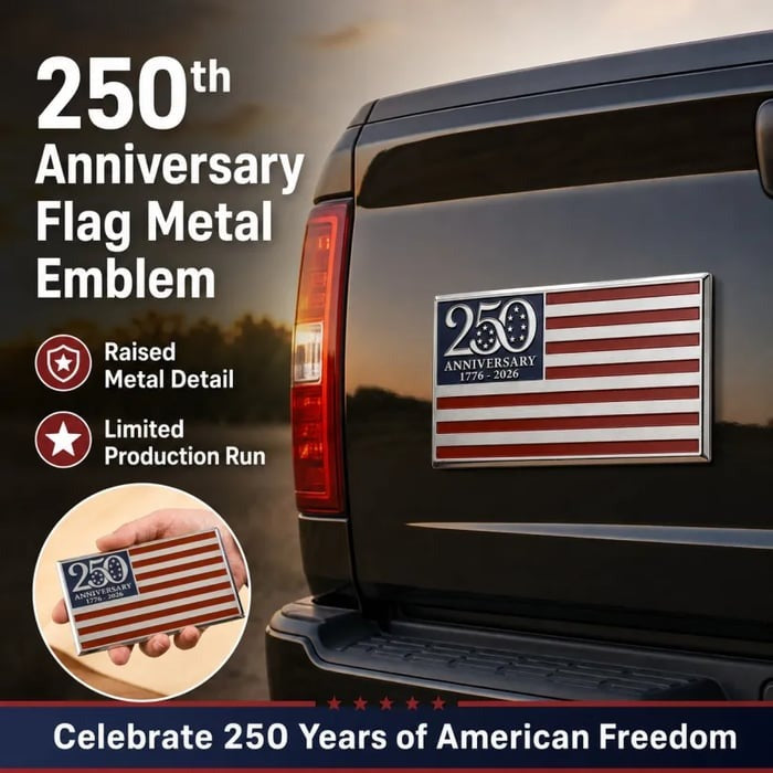 ⚡️Independence Day 50% OFF- ★250th Anniversary Metal Flag Emblem★