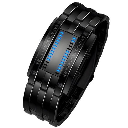 ⌚ 50% OFF NOW! 🤓 Cyberpunk Binary LED Watch – "Only Geeks Get It" – Futuristic, unique & eye-catching with blue LED display 💙