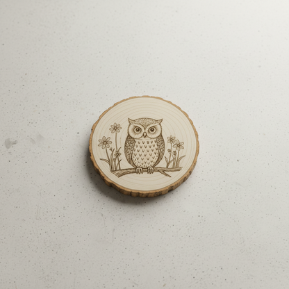 Handcrafted Wooden Animal Coasters Set