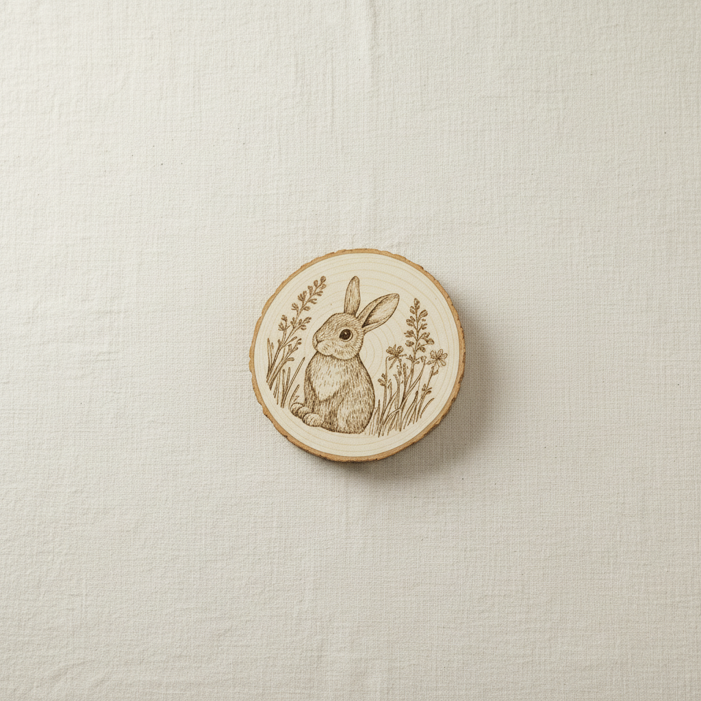 Handcrafted Wooden Animal Coasters Set