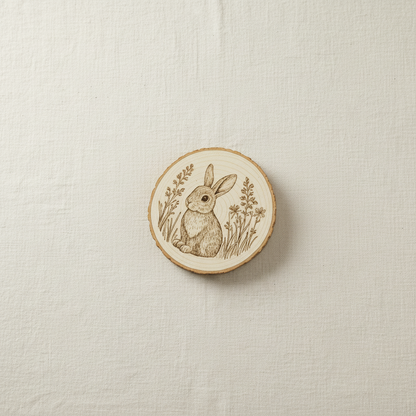 Handcrafted Wooden Animal Coasters Set