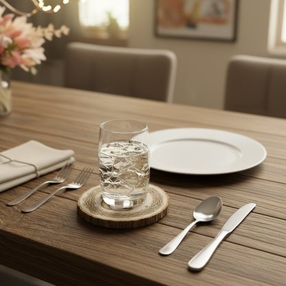 Handcrafted Wooden Animal Coasters Set