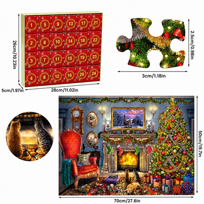 🎅🧩Christmas Advent Calendar Jigsaw Puzzle 1000pcs🧩🎅