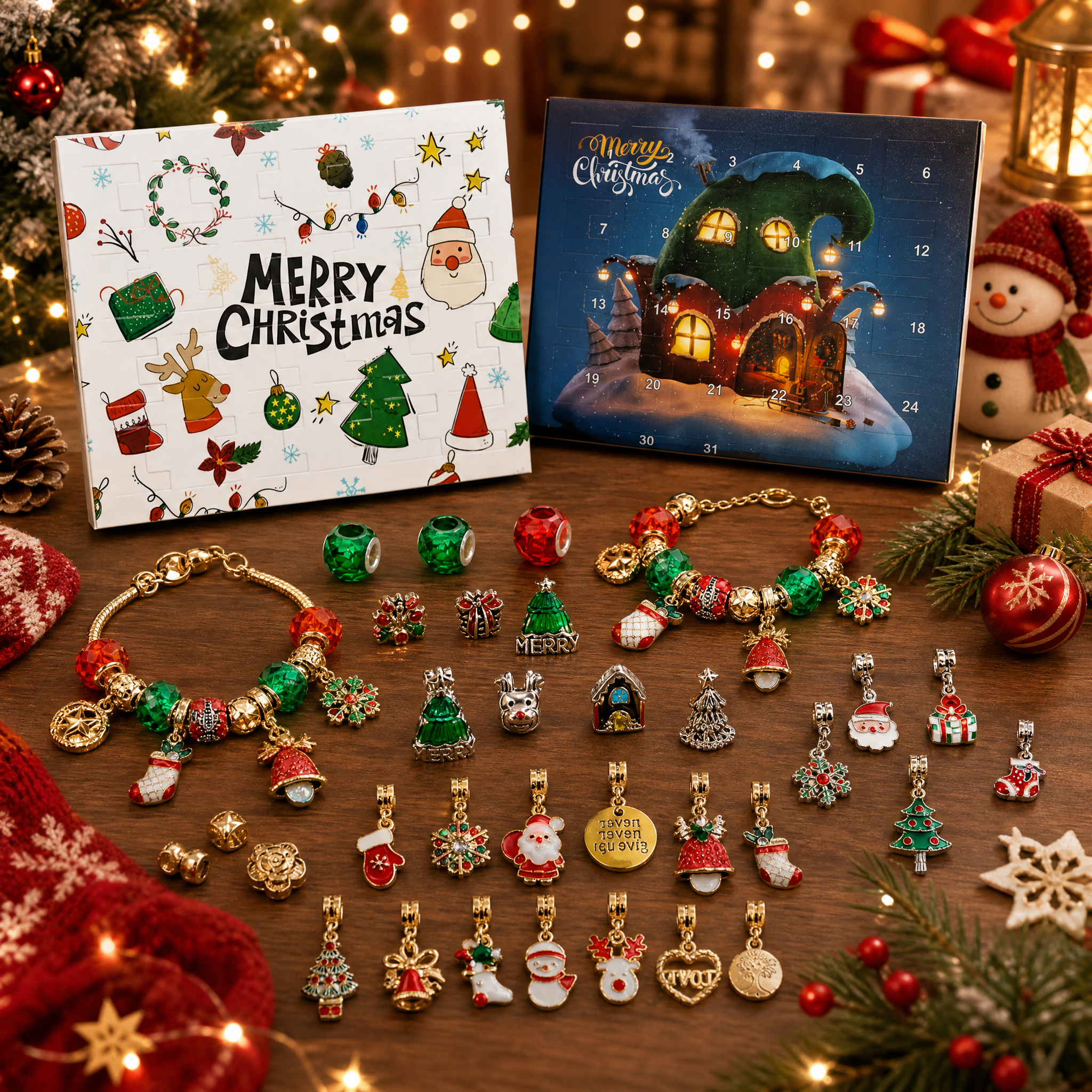 🎄DIY CHRISTMAS ADVENT CALENDAR BRACELETS SET